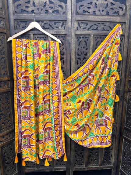 Explore Colorful Dupatta Style for Your Garments,Soft Dola Silk Printed With Foil Prints,Its Suitable for Both Younger Lady to Older Women, can be Drapped on Kurtas, Sarees, Dresses, Gowns as per your Style Requirements. Explore the Latest Collection this Season KGM BRAND
