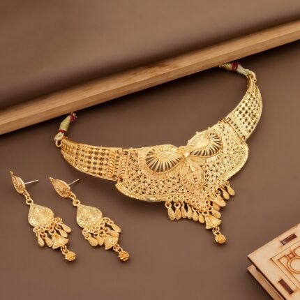 Traditional Filigree Choker Set with Dangling Drops kgm brand