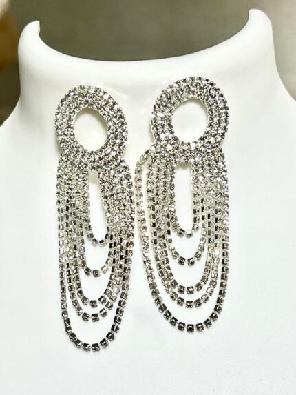 KGM Brand Sparkling Crystal Chandelier Drop Earrings