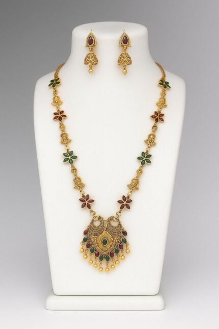 Dazzling American Diamond Statement Necklace Set kgm brand