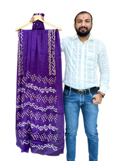 "Bandhani Saree for Women | Soft Silk Fabric | Traditional Bandhej | Festive Wear" kgm brand