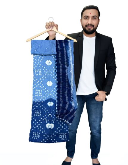 PURE COTTON HAND BANDHEJ BANDHANI DRES'S MATERIALS FOR WOMEN 100% PREMIUM QUALITY ONLY FABRIC KGM BRAND
