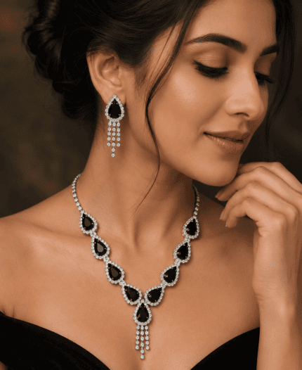 Nacklace With Earring Set For women Diamond Jewellery Set For Wedding