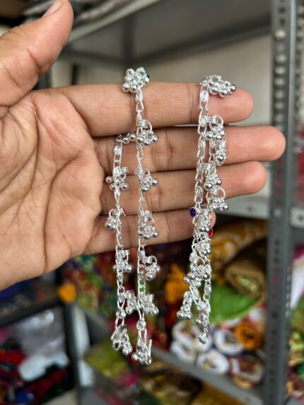 KGM Brand Traditional Silver Plated Payal