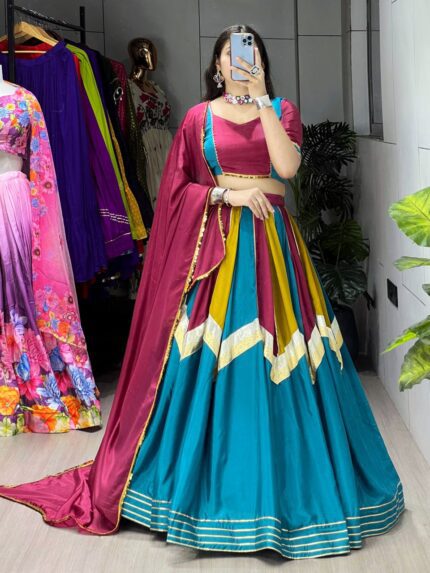 Womens Lahenga Choli Fully Stitched Ethnic Women Chinon Lehenga Sets For Wedding Kgm Brand