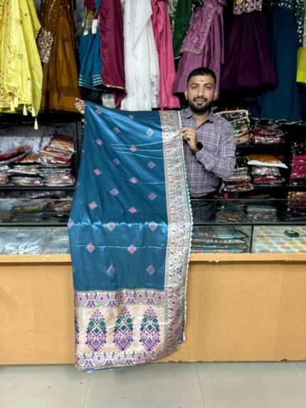 Premium Paithani Style Jacquard Silk Dupatta with Traditional Weaving Work by KGM BRAND