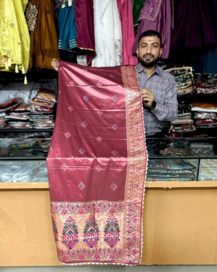 Premium Paithani Style Jacquard Silk Dupatta with Traditional Weaving Work by KGM BRAND